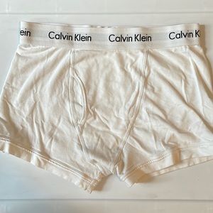Calvin Klein classic trunk boxer briefs, size S, white